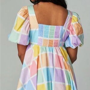 Buddy Love Pastel Patchwork Midi Dress